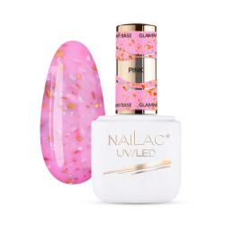 NaiLac Baza Kauczukowa Glammy Base Pink