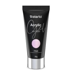 Elarto Akrylożel Różowy Do Budowania Paznokci Acrylic Gel Pink 30g