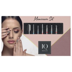 IQ Nails Zestaw Mani 5 Zestaw 7 Frezów Do Hybrydy Żelu I Skórek