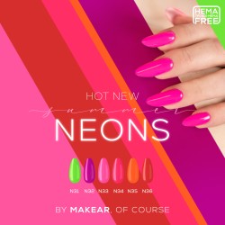 Makear Lakier Hybrydowy Cała Kolekcja Summer Neons Zestaw