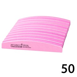 SunShine Polerka Do Paznokci Łódka 100/180 Różowa 50 Sztuk