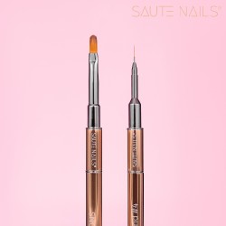 Saute Nails Pędzelek Dwustronny SN08 Round Nr 4