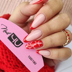 NAIL4U Blok Polerski Candy Pink 100/180 Łódka