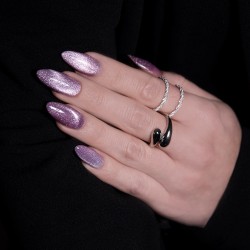 Makear Lakier Hybrydowy MCL02 Fluffy Violet 8ml Cat Eye
