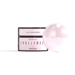 Makear Żel Budujący Challengel Milky Pink Shimmer HG12 15ml