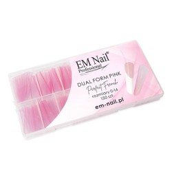EM Nail Formy górne Perfect French Pink 150szt