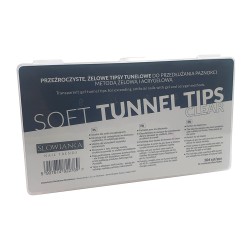 Slowianka Soft Tunnel Tips Clear - żelowe tipsy półmatowe | Ladiosa.pl