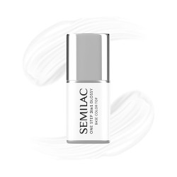 Semilac One Step 3in1 Glossy S110 The White 7ml – szybki manicure bez bazy i topu | Ladiosa.pl