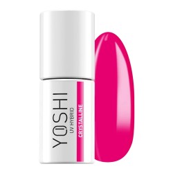 Lakier hybrydowy YOSHI Crystalline 183 rubinowa czerwień glass nails | Ladiosa.pl