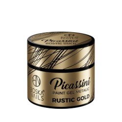 Boska Nails Żel Do Zdobień Picassini Metalic Paint Gel Rustic Gold 5ml