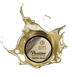 Boska Nails Żel Do Zdobień Picassini Metalic Paint Gel Rustic Gold 5ml