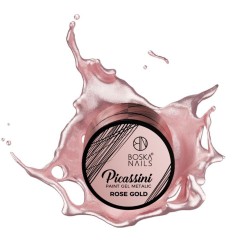Boska Nails Żel Do Zdobień Picassini Metalic Paint Gel Rose Gold 5ml