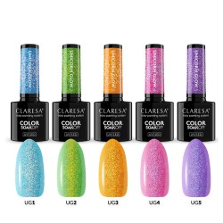 Claresa Lakier Hybrydowy Kolekcja Unicorn Glow 5x5g