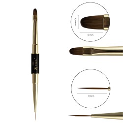 F.O.X Dwustronny Pędzelek Nail Art Double Brush 008