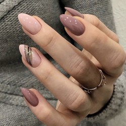 Nails Company Flexi Form Tips  Totally Clear Short Almond 240 sztuk