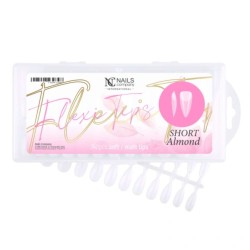 Nails Company Flexi Form Tips  Totally Clear Short Almond 240 sztuk
