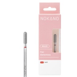 NOKANO frez diamentowy walec zaokrąglony Soft 2,35 mm – delikatny frez do manicure i opracowania skórek