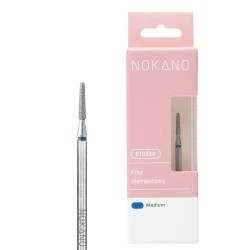 NOKANO frez diamentowy stożek zaokrąglony Medium 2,35 mm – frez do manicure i opracowywania skórek