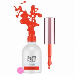 Saute Nails Lakier Hybrydowy S309 Juicy Lucy 8 ml – soczysta neonowa czerwień w kremowej formule