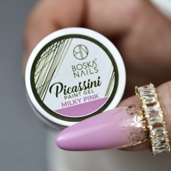 Boska Nails Żel Do Zdobień Paint Gel Picassini Milky Pink 5ml