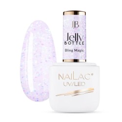 Mlecznobiały żel w butelce z opalizującymi drobinkami - Jelly Bottle Bling Magic