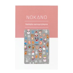 NOKANO Naklejki Samoprzylepne Na Paznokcie F893 Uśmiech Świąt