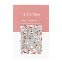NOKANO Naklejki Samoprzylepne Na Paznokcie JI-5D25 Czerwony Mikołaj