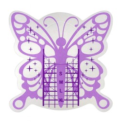 Szablony Do Przedłużania Paznokci Srebrno-Różowe Motyl rolka