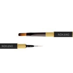 Dwustronny pędzelek NOKANO Oval + Liner do żelu i zdobień paznokci