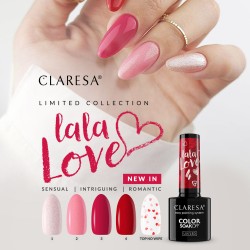Claresa Lakiery Hybrydowe + Top Kolekcja La La Love 5x5ml