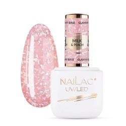 NaiLac Baza Kauczukowa Glammy Base Milk&Peach 7ml