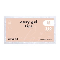 Eclair Tipsy Żelowe Easy Gel Tips Almond Clear 360szt