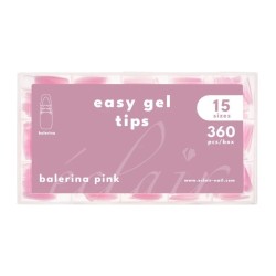 Eclair Tipsy Żelowe Easy Gel Tips Balerina Pink 360szt