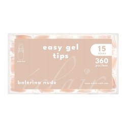 Eclair Tipsy Żelowe Easy Gel Tips Balerina Nude 360szt