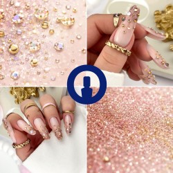Paznokcie Z Kryształkami - Zestaw Nude Crystal
