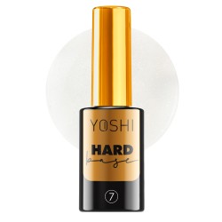 Yoshi Hard Base UV Hybrid No.7 10 ml Biała Baza Ze Srebrnymi Drobinkami