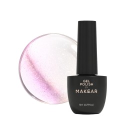Makear Top Hybrydowy Cat Eye No Wipe Pink 8ml różowy top cat eye