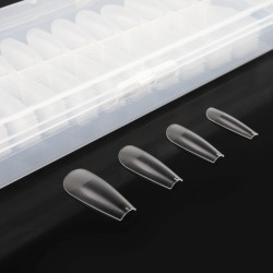 Nails Company Flexi Form Tips Totally Clear Coffin 240 sztuk