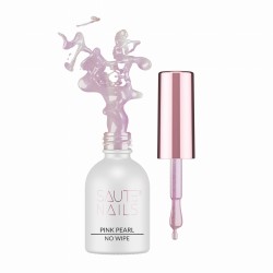 Saute Nails Top Hybrydowy z Drobinkami Pink Pearl No Wipe 8ml