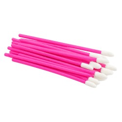Aplikator Welurowy Micro Brush Do Rzęs Brwi Różowe Neonowe