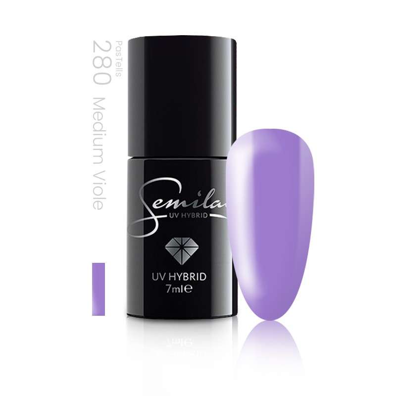 Semilac lakier hybrydowy pastells 280 medium violet 7ml