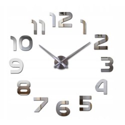 Zegar ścienny 3D duży DIY 70-130 cm czarny AL002B