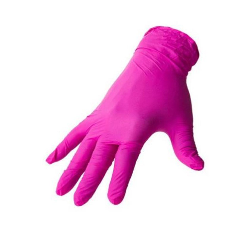 Rękawiczki Nitrylowe Collagen Różowe S