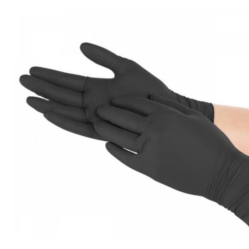Rękawiczki nitrylowe L czarne