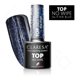 Claresa Top No Wipe glitter BLUE 5ml