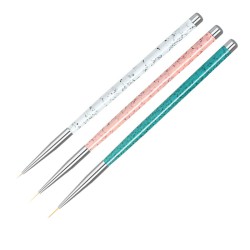 Zestaw pędzeleki do zdobień cienkie 5, 8, 11mm manicure marmur