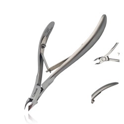 Cążki do skórek srebrne, podwójna sprężyna 4 mm, dł.10 cm
