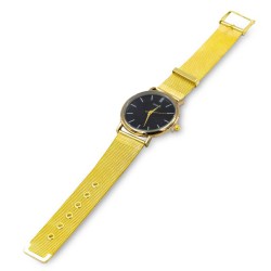 Zegarek Damski Geneva Złoty z Czarną Tarczą