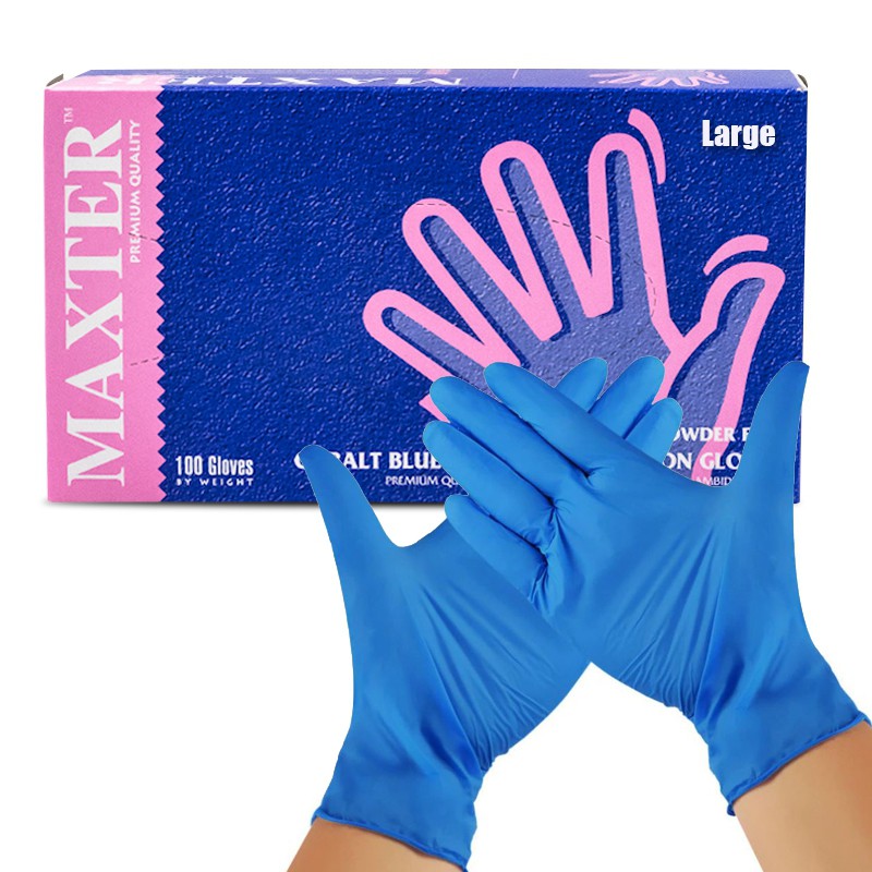 Rękawiczki Nitrylowe Niebieskie L