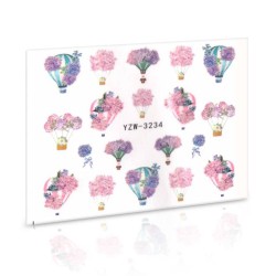 Naklejka Wodna Na Paznokcie Balony YZW-3234